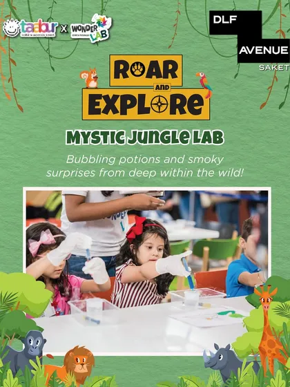 The Mystic Jungle Lab at Roar & Explore, where kids could make bubbling potions and enjoy smoky surprises.