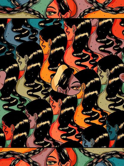 My artwork 'Nooscapes,' which was selected as a winner in the American Illustration 42 annual awards.