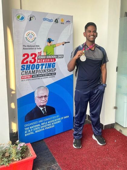 We are proud to announce that our academy shooter, Darren Dawn, has won a Silver Medal at the prestigious KSS National Championship in Bhopal. His hard work and dedication are an inspiration.