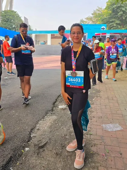 After the marathon. I truly believe that you can do anything you set your mind to. This run was a testament to that belief.