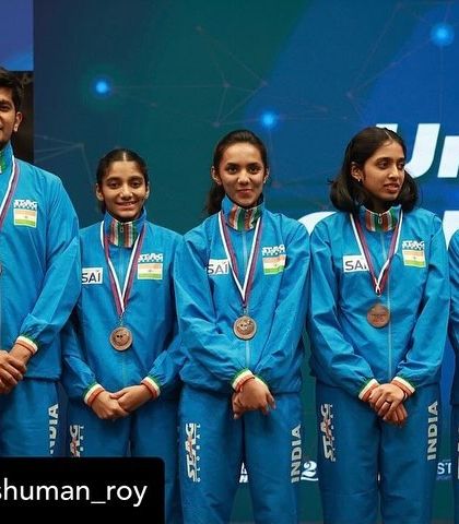 Our U-19 girls' team with their historic bronze medals at the World Championships.