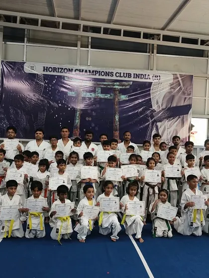 The happy faces of success. This is our community of young warriors proudly displaying their certificates after a challenging and successful belt grading exam.