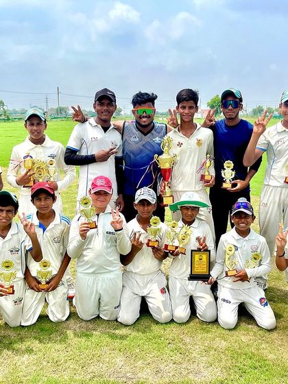 Our U-14 team after winning a competitive series against the Gujarat team. The boys showed great character to win the series 2-1.