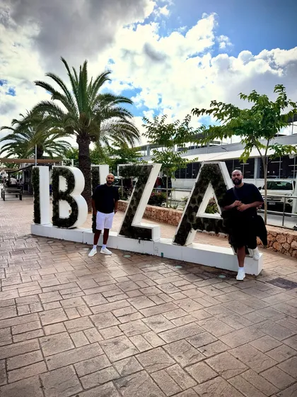 Just touched down in Ibiza for a 24-hour trip to DJ a birthday party. It's a jet-set life, but bringing the vibes to the party capital of the world is always an honor.