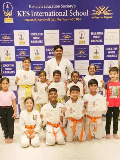 Another happy group from our KES International School dojo. Each certificate represents hours of practice, focus, and the development of valuable life skills.