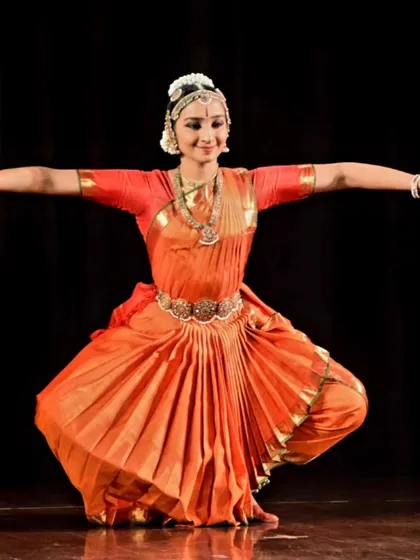 This is the essence of Bharatanatyam. A moment of stillness and perfect balance in the Aramandi posture, capturing the geometry and grace that we strive for in every movement. This is the foundation upon which all expression is built.