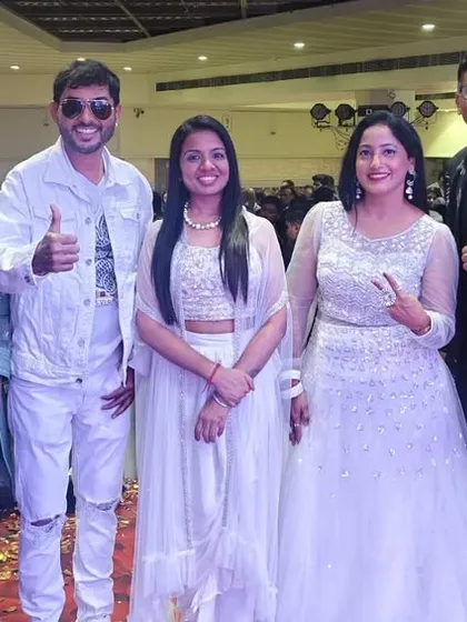 My amazing team of singers and musicians, the powerhouse behind a spectacular 5-hour Sangeet. We work together to ensure the energy never drops.