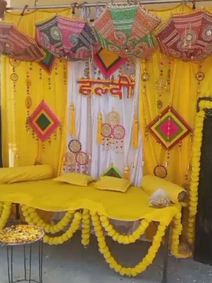 Shanaya Decorations - All-Inclusive Ceremony Packages (Haldi & Mehendi) Haldi Ceremony Backdrops photo 24