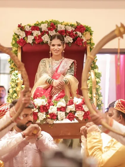 The grand bridal entry. I ensure the makeup is flawless from every angle, making you feel confident and beautiful as you make your entrance.
