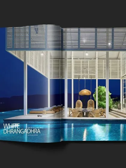 The Ray Villa featured in Platform Architecture magazine. The article highlights how the design emphasizes the tropical landscape and outdoor living.