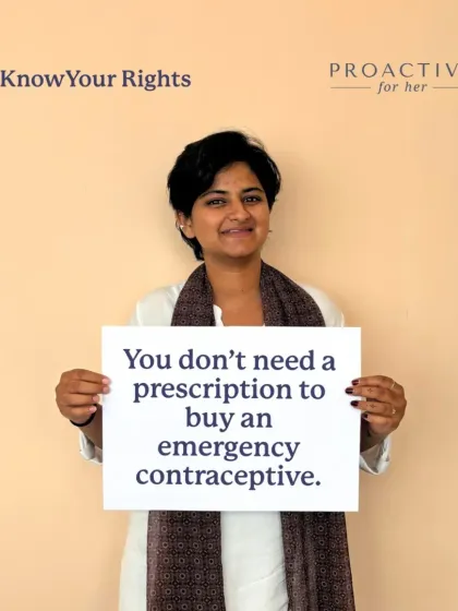 Know Your Rights: You do not need a prescription to buy an emergency contraceptive pill in India if you're over 18. This is your right to bodily autonomy.
