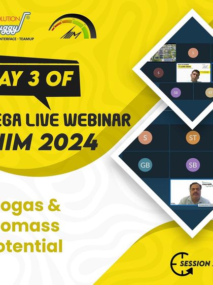 A snapshot from Day 3 of our AIIM 2024 webinar, this image shows our experts discussing Biogas and Biomass potential. It offers a behind-the-scenes look at our live sessions and the high-caliber discussions we facilitate.