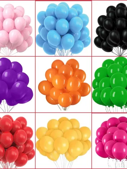 A showcase of the wide range of solid color latex balloons I have available for creating custom decorations.