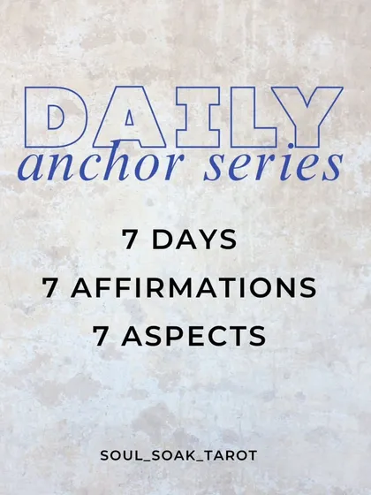 I created the Daily Anchor Series as a free, 7-day guided journey to help you reset your energy. Each day, we focus on a new affirmation to build a foundation of clarity, power, and peace.