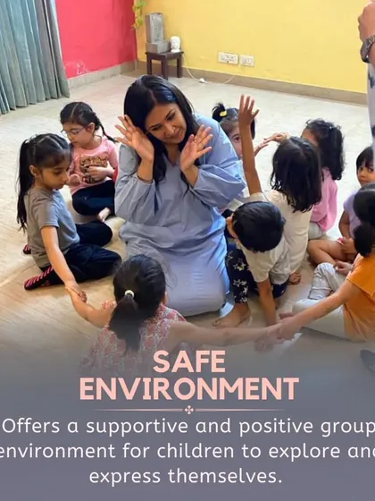 We offer a supportive and positive group environment. This safe space is essential for children to feel comfortable exploring and expressing themselves freely.