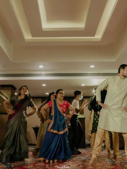 A fun moment from a practice session where everyone is following my lead. I make sure rehearsals are just as fun as the final performance.