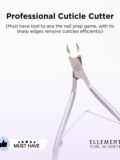 A professional cuticle cutter is a must-have tool to ace the nail prep game. Its sharp edges allow for the efficient and clean removal of cuticles.