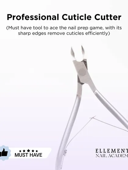 A professional cuticle cutter is a must-have tool to ace the nail prep game. Its sharp edges allow for the efficient and clean removal of cuticles.