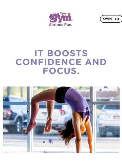 A young gymnast holds a perfect backbend, a testament to the flexibility and strength she has developed. This pose, known as a bridge, is fundamental for many advanced gymnastic skills.