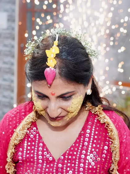 The pure joy and energy of a Haldi ceremony, captured with sparklers in the background. My goal here is to freeze these candid, unscripted moments of celebration that you'll cherish forever.