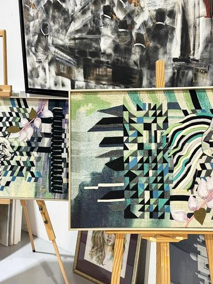 Pragya Jain - Commissioned Fine Art The Protagonist Series: Painting with Thread photo 5