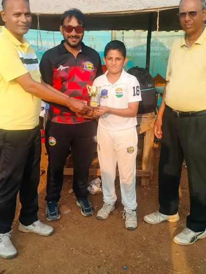 Aryan Dalvi awarded 'Man of the Match' for his excellent bowling spell, taking 2 wickets for just 17 runs.