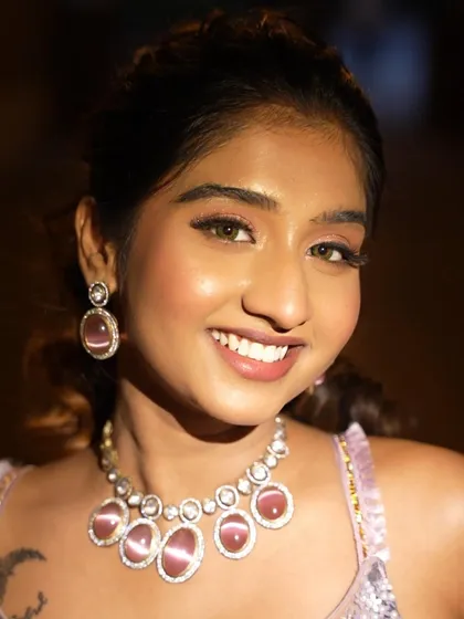 This close-up shows the beautiful, fresh quality of the skin. It's all about that healthy, lit-from-within glow.