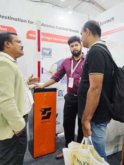 A live demonstration of our boom barrier at the Autosec Expo. Our team explained its features and robust build, designed for all access control needs from parking to toll management.