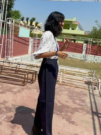 A poet in the middle of a practice session at the BITS Pilani campus. The energy before a college fest show is always exciting.