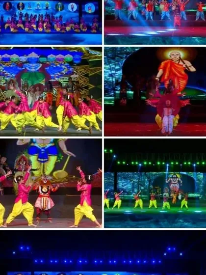 A collection of vibrant dance performances from a large-scale stage show. Our dynamic LED backdrops and programmed lighting change with each act to enhance the visual storytelling.