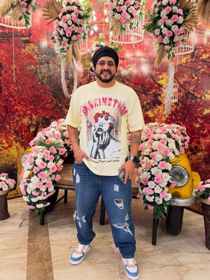 A smile for the camera before I get behind the decks. The decor at this wedding was absolutely stunning.