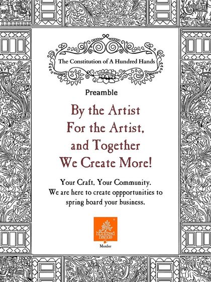 Our constitution is simple: By the Artist, For the Artist, and Together We Create More. We are here to create opportunities to springboard your business.