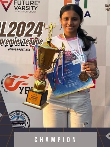 Nandini Pandya, the Women's Singles champion at the Yuva Premier League 2024.