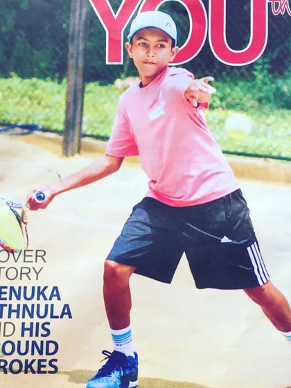 It is an amazing feeling to see my student, Wenuka Kithnula, featured on the cover of a magazine. His powerful groundstrokes and hard work are getting the recognition they deserve, and this is just the beginning.