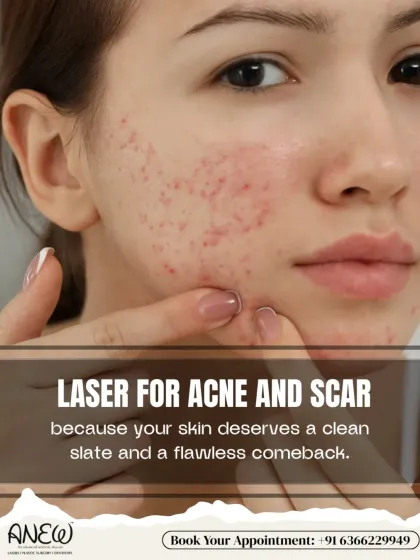Acne and scarring are common concerns that I address with advanced laser treatments. My approach is to give your skin a clean slate by targeting blemishes and smoothing uneven texture, helping you regain a flawless and confident complexion.