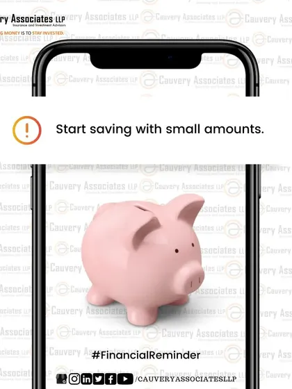 Every great financial journey begins with a single step. Start saving with small amounts. This simple habit is the first move towards achieving your long-term financial goals.