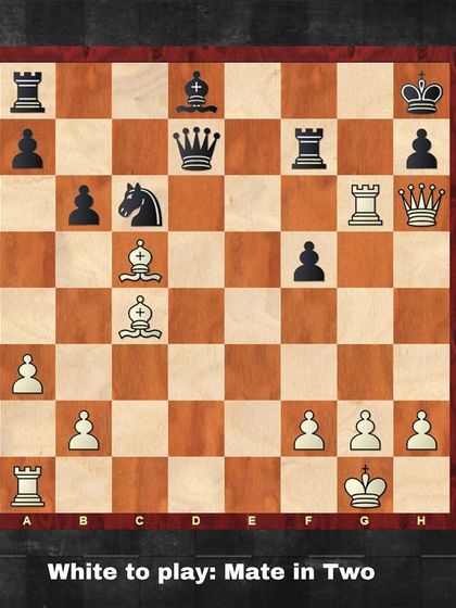 Challenge your mind with this puzzle. It's White to play and find the checkmate in two moves.