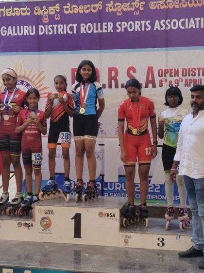 Our girls showing their strength and skill at the district selections. It's amazing to see so many of our skaters filling up the podium spots.