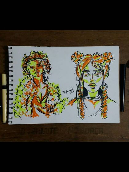 Megha Vinod - Custom Portraits & Illustrations Stylized Watercolor & Mixed Media photo 37