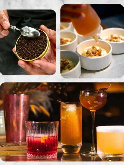 It's a luxe life. From tins of premium caviar to a lineup of our signature cocktails, we believe in indulging the senses. These are the details that turn a simple meal into a memorable experience.