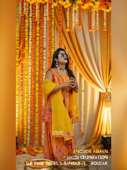 Hosting a beautiful Haldi celebration at The Page Hotel, Rohtak. The traditional marigold decor created a classic and warm atmosphere for the event.