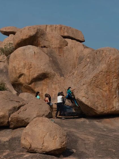 Another view of the incredible Hampi bouldering fields, the location for our annual event. We have limited spots, so it's always a special gathering.