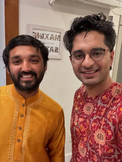 A selfie with Vinay bhai. It's always fun to collaborate with friends.