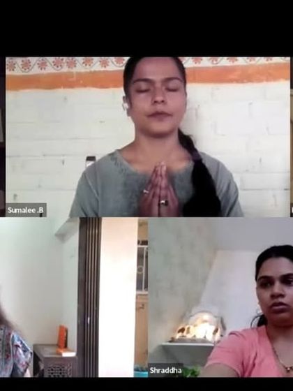 Participants meditating together during the first day of the Stress Management Workshop. We begin by teaching foundational techniques to help students build a consistent and effective meditation practice.