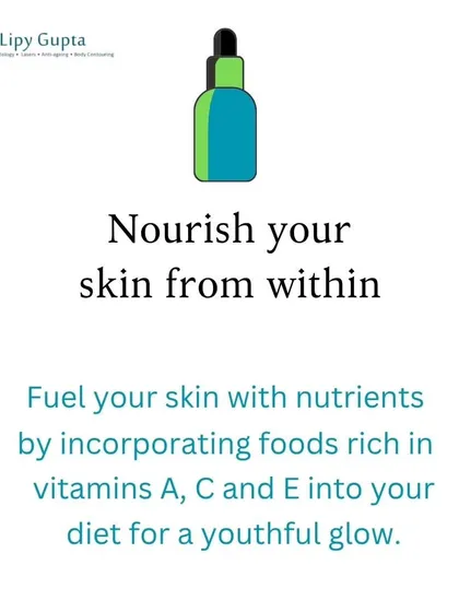 Glowing skin is also about nourishing from within. Fueling your body with foods rich in vitamins A, C, and E is crucial for achieving that youthful, healthy glow for your special day.