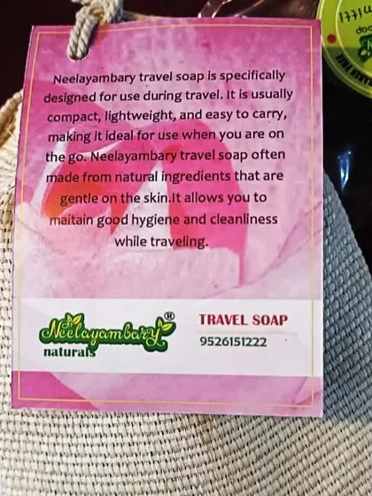 A close-up of the travel soap tag. It's a small detail, but it reflects the care I put into every aspect of my products.