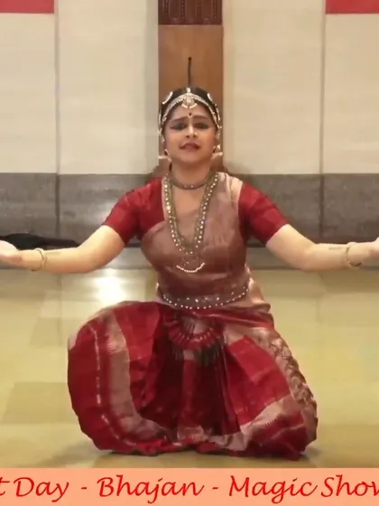 An expressive moment from the Ganesh Chaturthi performance, inviting the audience into the story. My goal is always to make the audience feel the magic and devotion of the occasion.