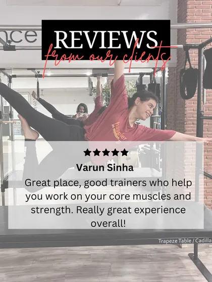 A five-star review from our client Varun Sinha. He calls it a "great place" with "good trainers" who help you work on your core muscles and strength. We love hearing about your great experiences!