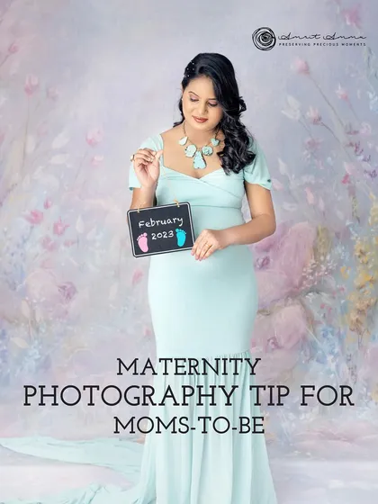 A simple chalkboard is a wonderful way to announce your due date or share a special message in your maternity photos, creating a personalized keepsake.