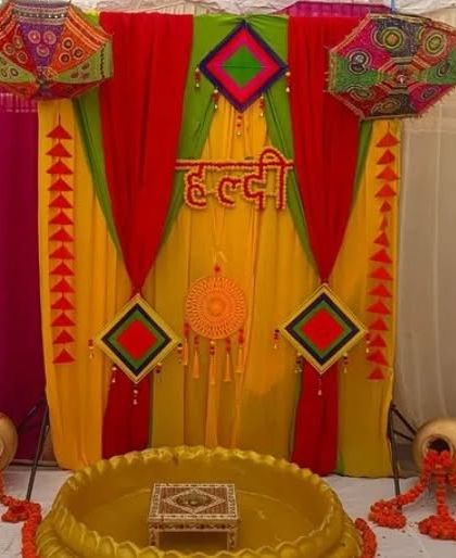 Shanaya Decorations - All-Inclusive Ceremony Packages (Haldi & Mehendi) Haldi Ceremony Backdrops photo 21